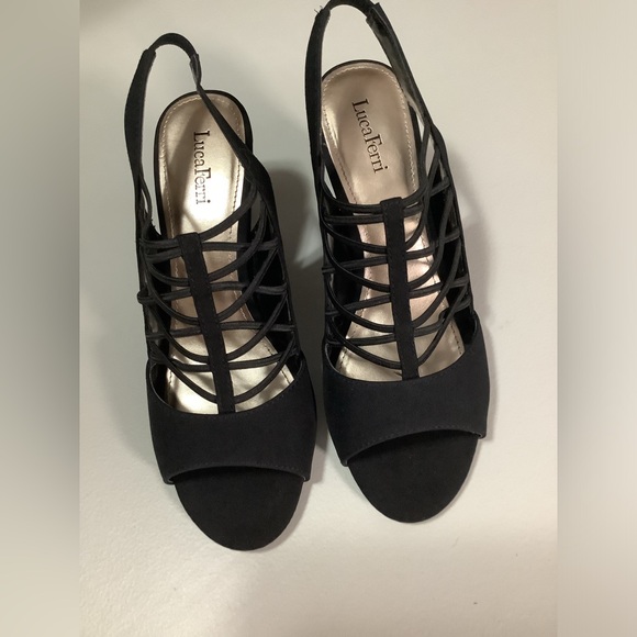 Luca Ferri peep toe sling back sandals - Picture 2 of 8